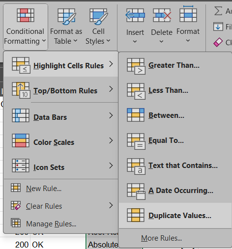 highlight duplicates in Excel